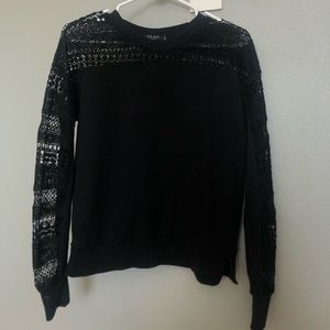Nordstrom Black lacey top long sleeve